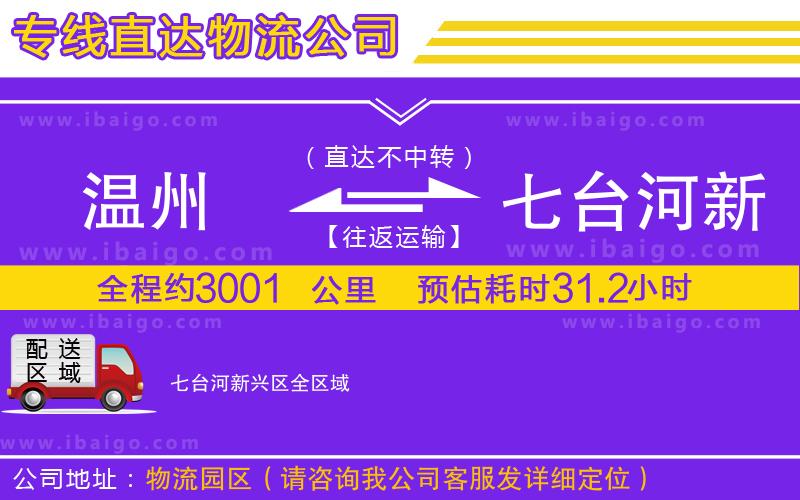 溫州到七臺(tái)河新興區(qū)物流專線