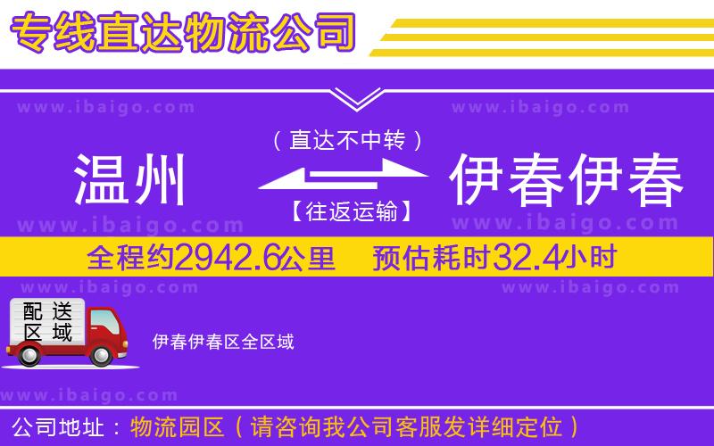 溫州到伊春伊春區(qū)貨運專線