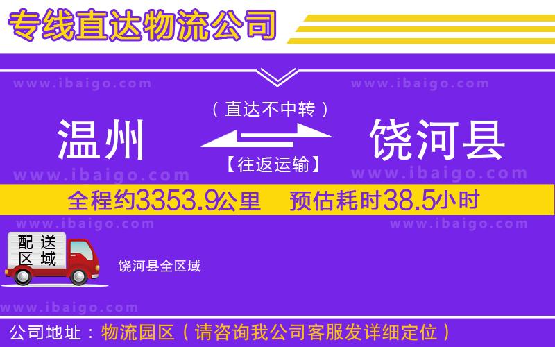 溫州到饒河縣貨運(yùn)專(zhuān)線