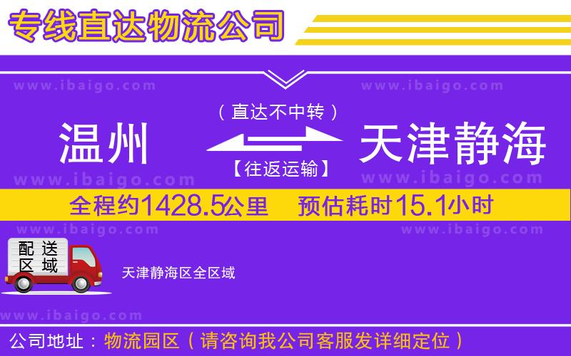 溫州到天津靜海區(qū)貨運專線