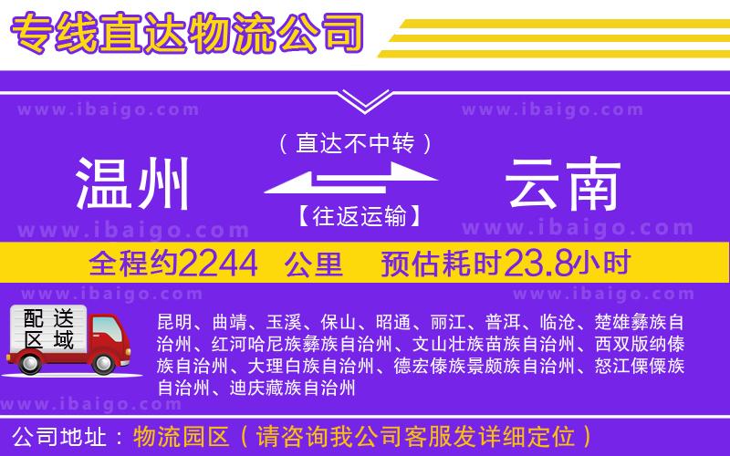 溫州到云南物流專(zhuān)線