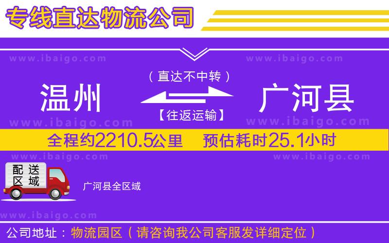 溫州到廣河縣貨運(yùn)公司