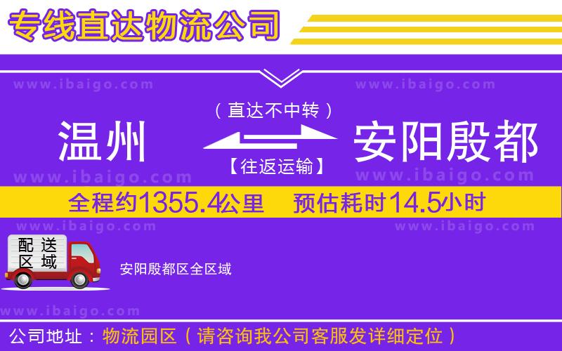 溫州到安陽殷都區(qū)貨運(yùn)專線