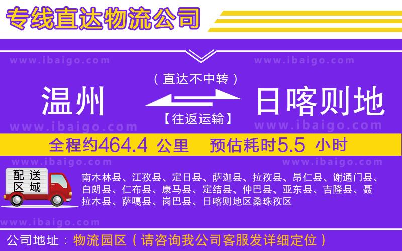 溫州到日喀則地區(qū)物流公司