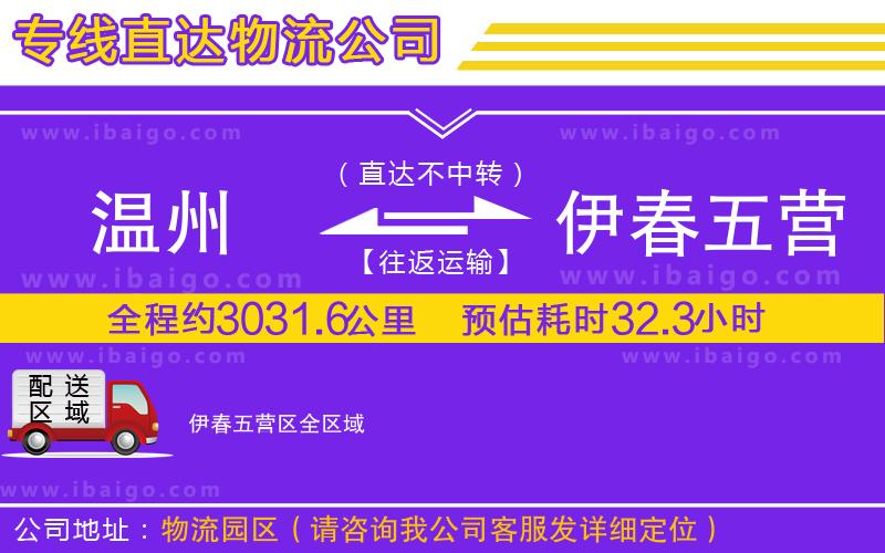 溫州到伊春五營(yíng)區(qū)貨運(yùn)公司