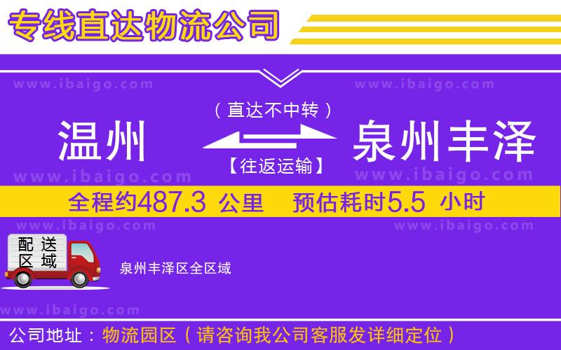 溫州到泉州豐澤區(qū)貨運專線