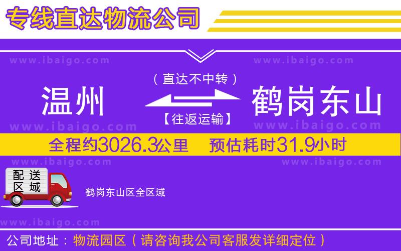 溫州到鶴崗東山區(qū)貨運公司