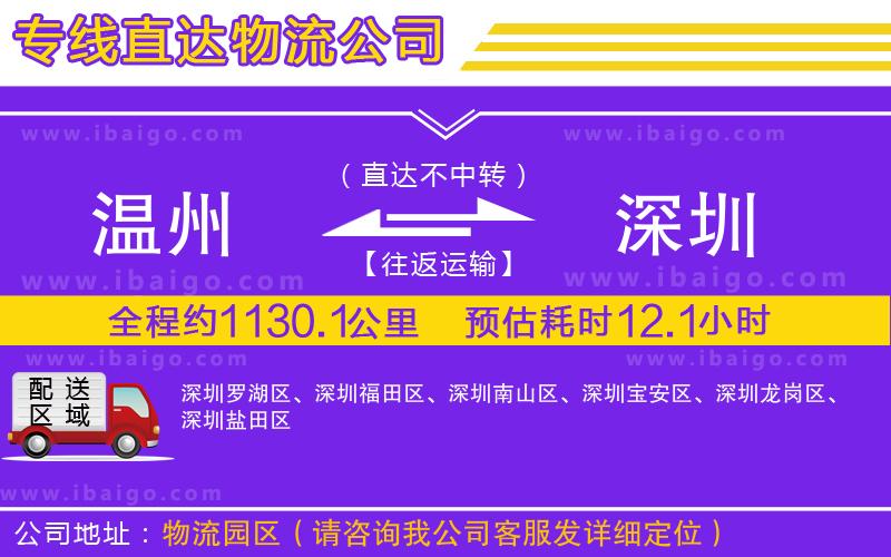 溫州到深圳物流專(zhuān)線