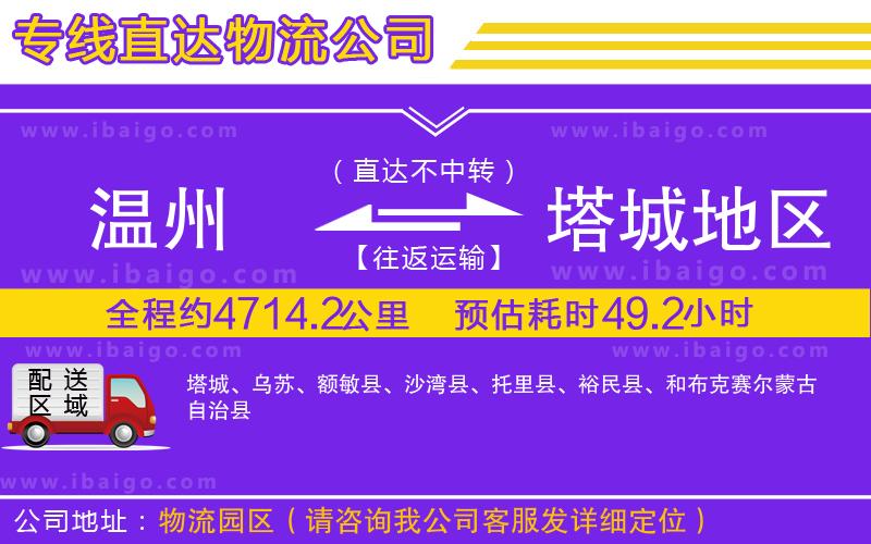 溫州到塔城地區(qū)貨運(yùn)