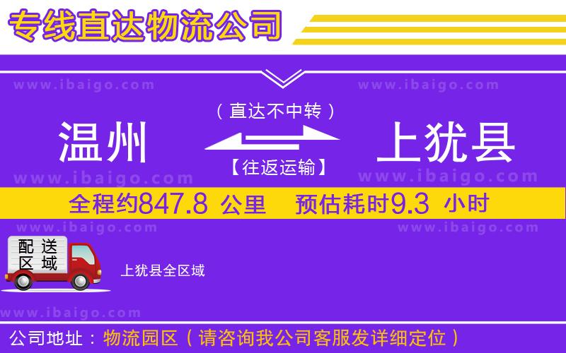 溫州到上猶縣貨運(yùn)
