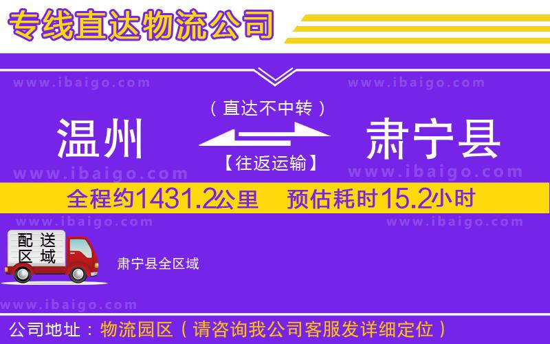 溫州到肅寧縣貨運(yùn)