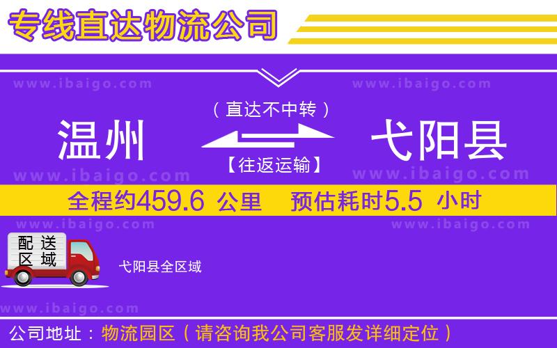 溫州到弋陽縣貨運(yùn)